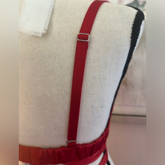 💋 GORGEOUS NWT Adore Me red with lace details and wrap bow lingerie set XL - Picture 6 of 9